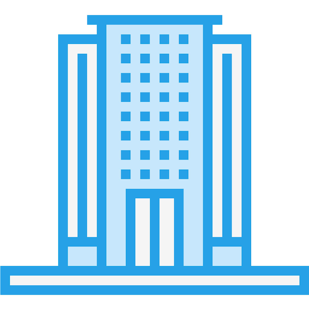 Ilustración del diseño del icono vectorial del hotel