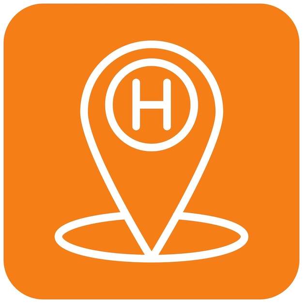 Ilustración del diseño del icono vectorial del hotel
