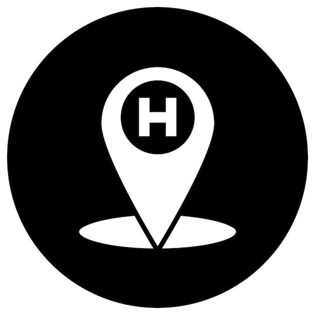 Ilustración del diseño del icono vectorial del hotel