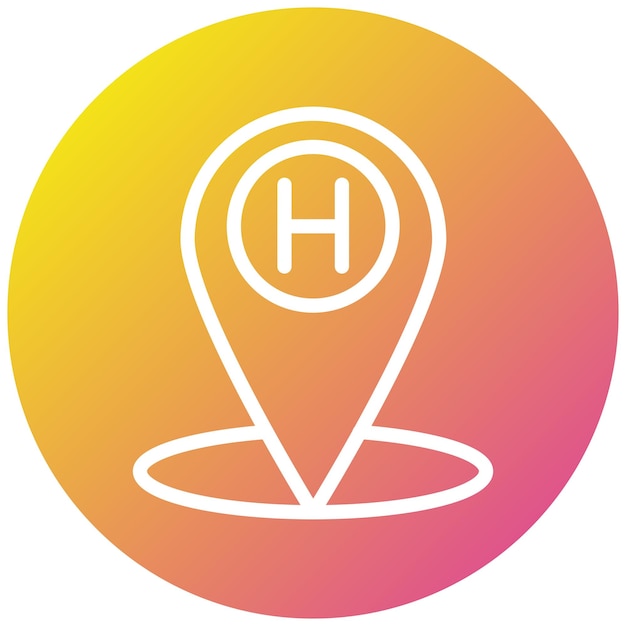 Ilustración del diseño del icono vectorial del hotel