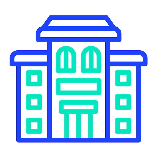 Ilustración del diseño del icono vectorial del hotel