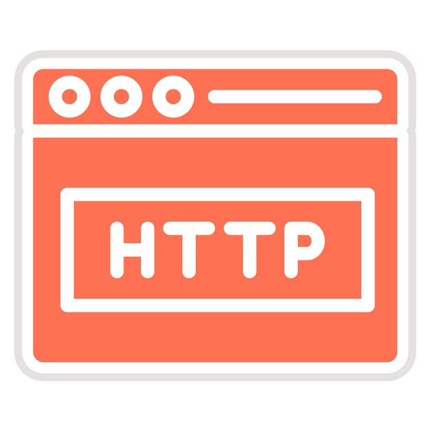 Ilustración del diseño del icono vectorial de HTTP