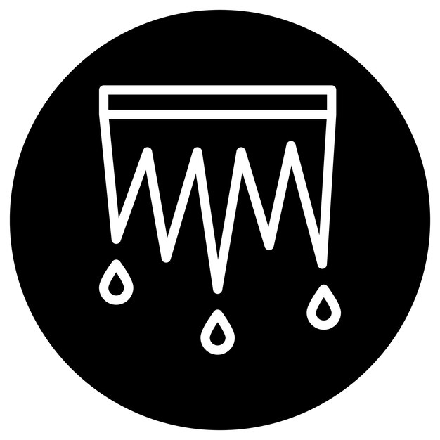 Ilustración del diseño del icono vectorial de Icicle