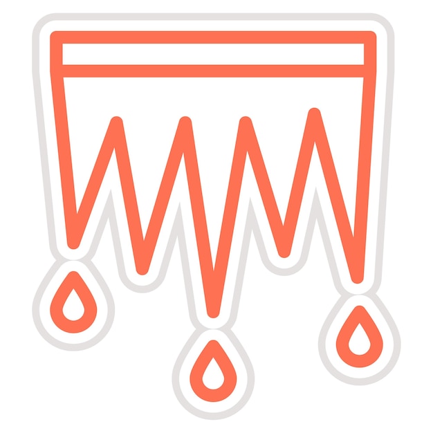 Ilustración del diseño del icono vectorial de Icicle
