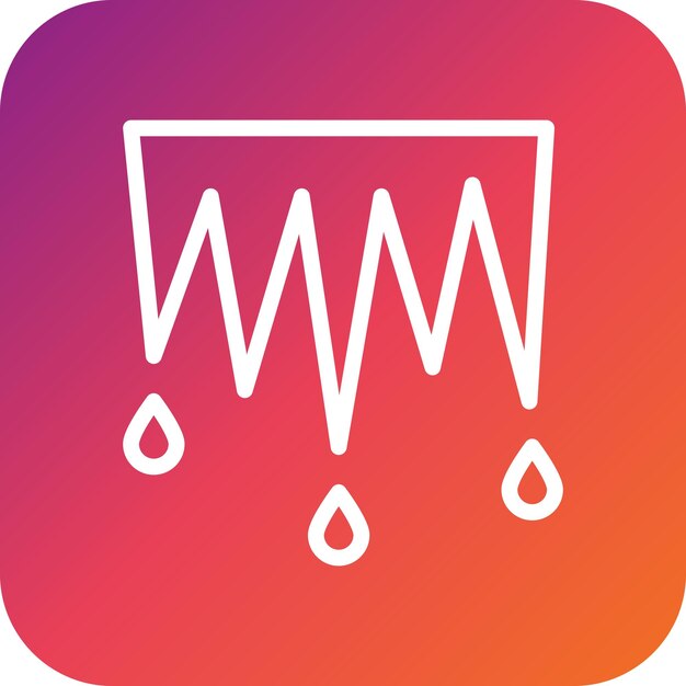 Ilustración del diseño del icono vectorial de Icicles