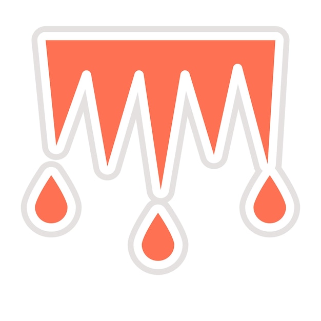 Ilustración del diseño del icono vectorial de Icicles