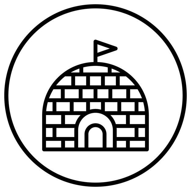 Ilustración del diseño del icono vectorial de Igloo