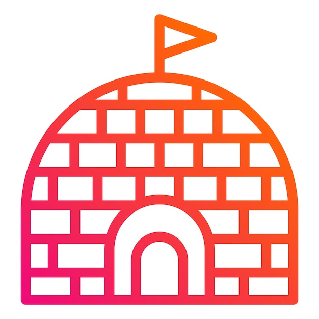 Ilustración del diseño del icono vectorial de Igloo