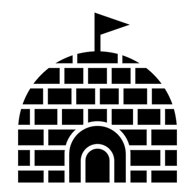 Ilustración del diseño del icono vectorial de Igloo