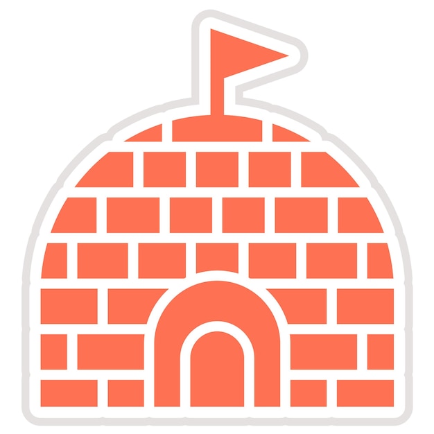 Ilustración del diseño del icono vectorial de Igloo