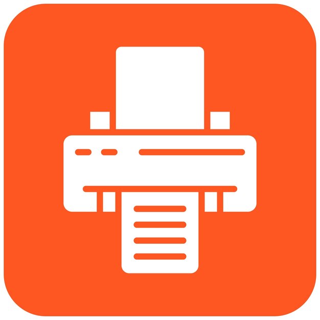 Ilustración del diseño del icono vectorial de la impresora