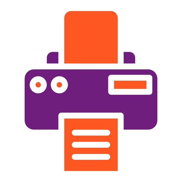 Ilustración del diseño del icono vectorial de la impresora