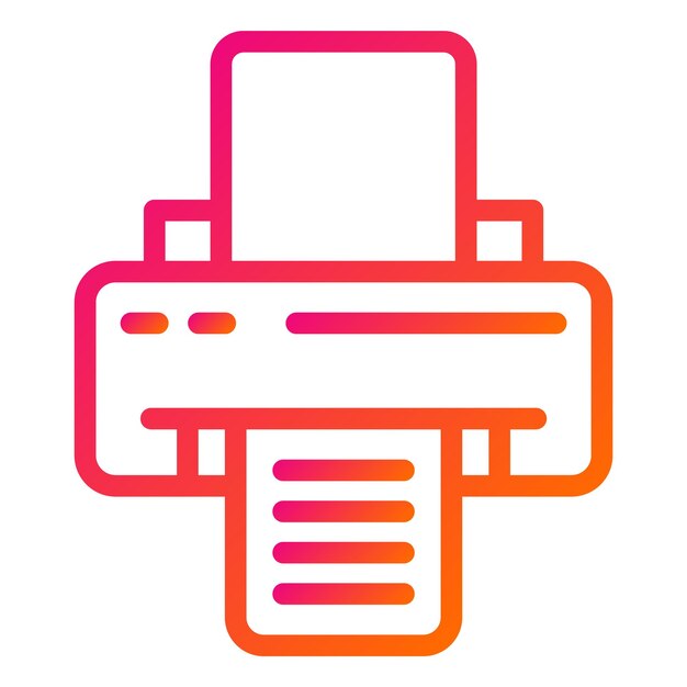 Ilustración del diseño del icono vectorial de la impresora