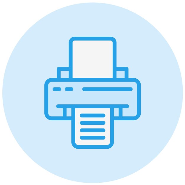 Ilustración del diseño del icono vectorial de la impresora