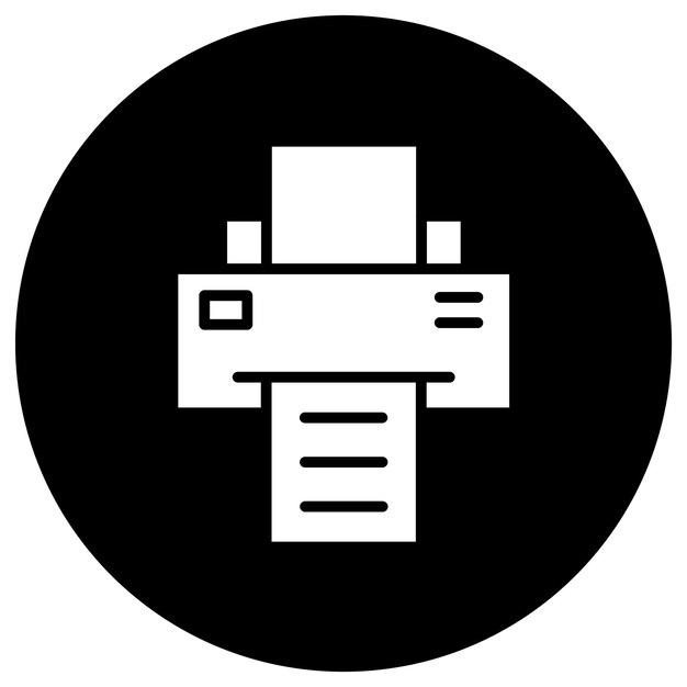 Ilustración del diseño del icono vectorial de la impresora
