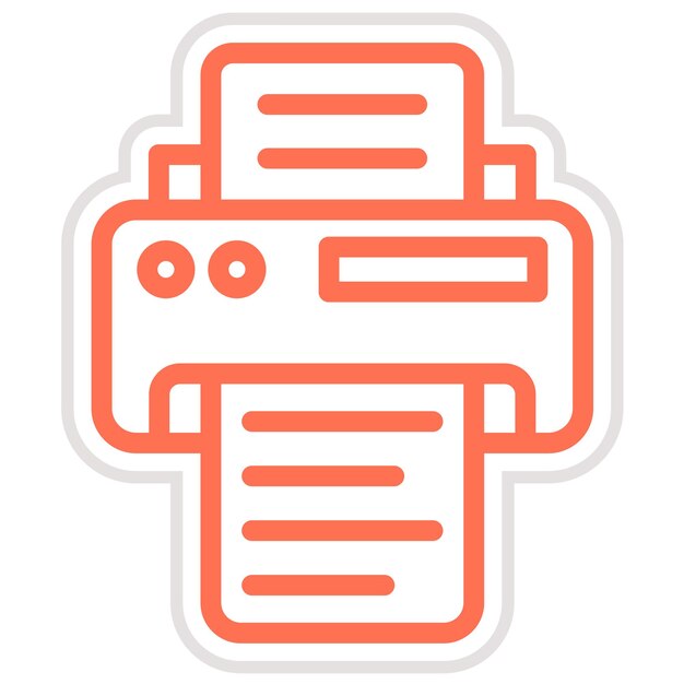 Ilustración del diseño del icono vectorial de la impresora