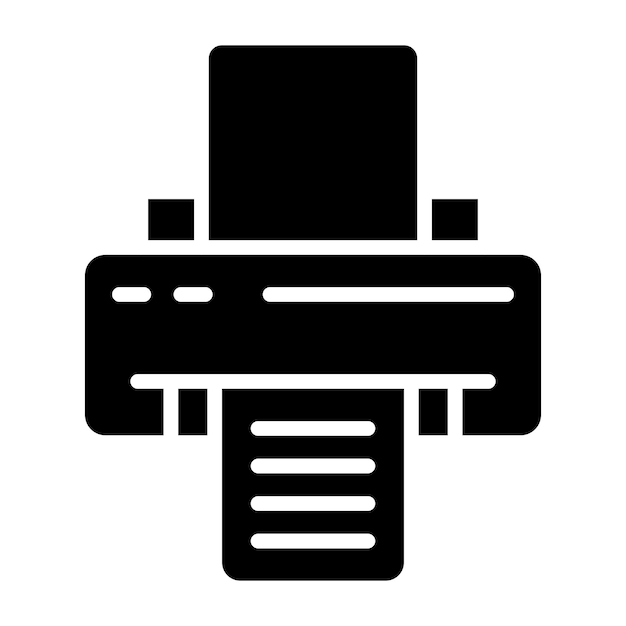 Ilustración del diseño del icono vectorial de la impresora