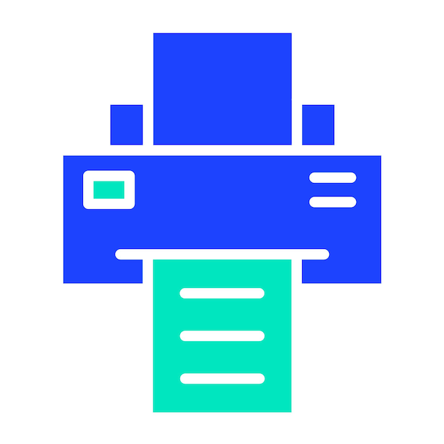 Ilustración del diseño del icono vectorial de la impresora