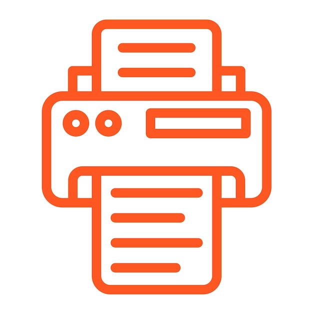 Ilustración del diseño del icono vectorial de la impresora
