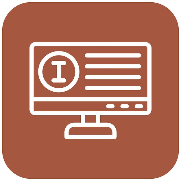 Ilustración del diseño del icono vectorial de información