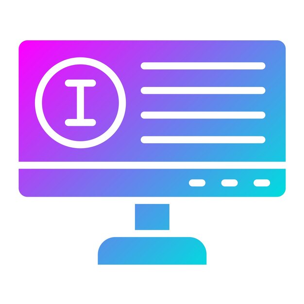 Ilustración del diseño del icono vectorial de información