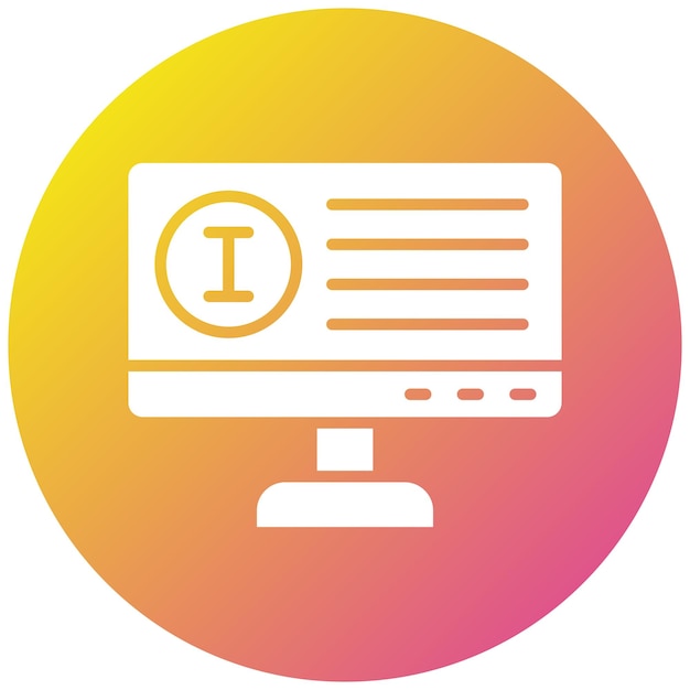 Ilustración del diseño del icono vectorial de información