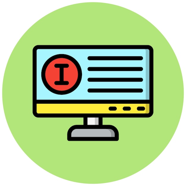 Ilustración del diseño del icono vectorial de información