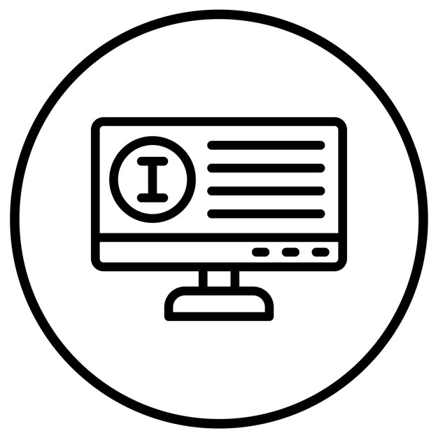 Ilustración del diseño del icono vectorial de información