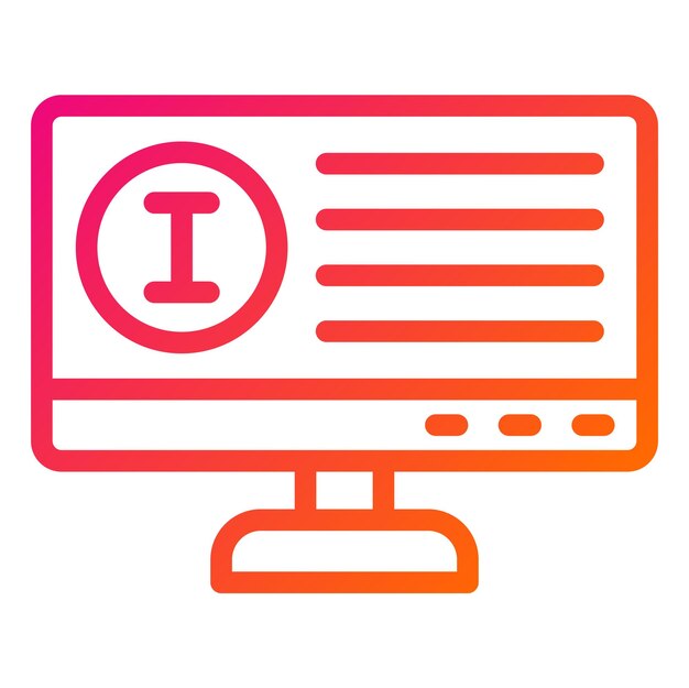 Ilustración del diseño del icono vectorial de información
