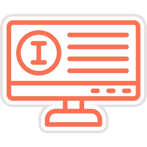 Ilustración del diseño del icono vectorial de información