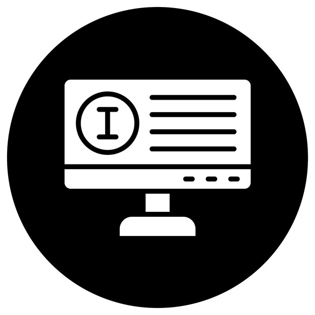 Ilustración del diseño del icono vectorial de información