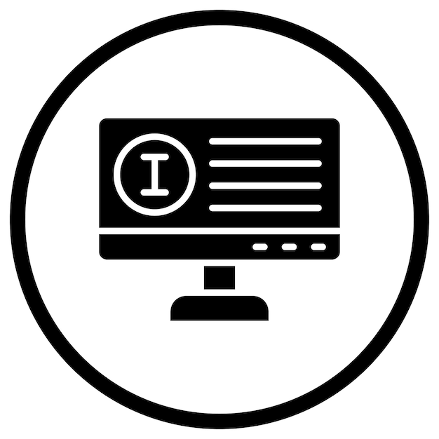 Ilustración del diseño del icono vectorial de información
