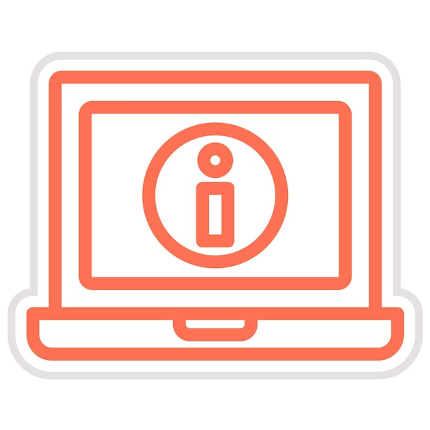 Ilustración del diseño del icono vectorial de información