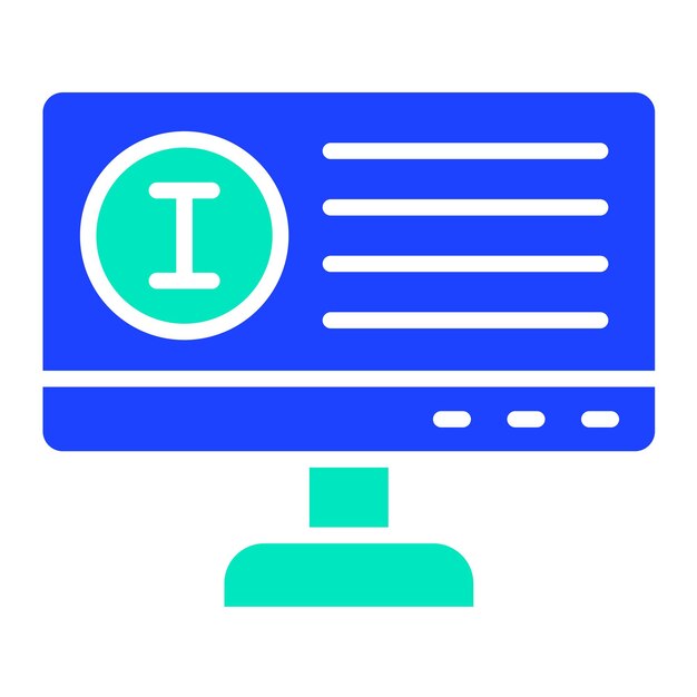 Ilustración del diseño del icono vectorial de información
