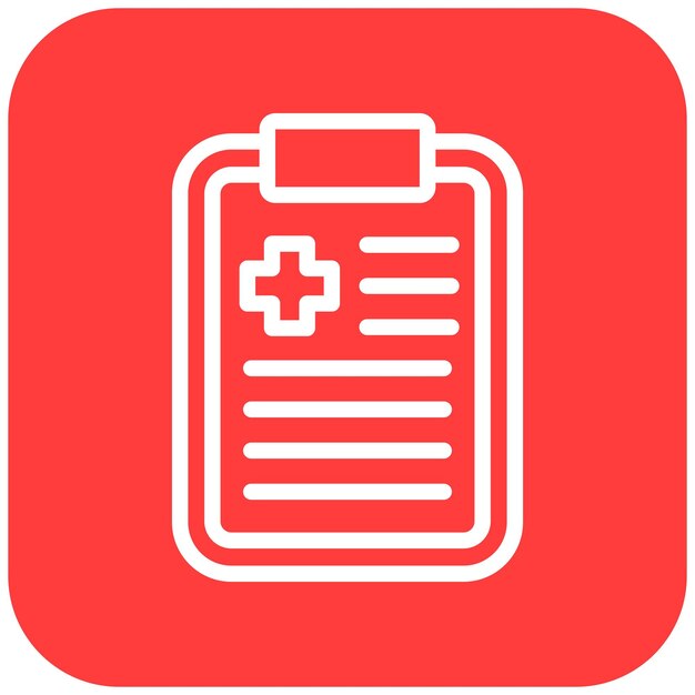 Ilustración del diseño del icono vectorial del informe médico