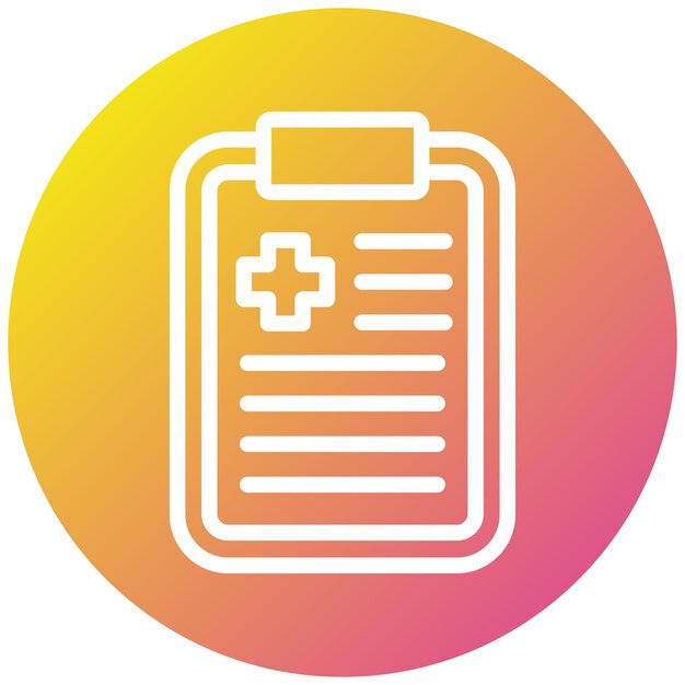 Ilustración del diseño del icono vectorial del informe médico