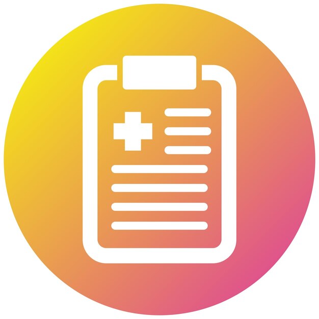 Ilustración del diseño del icono vectorial del informe médico