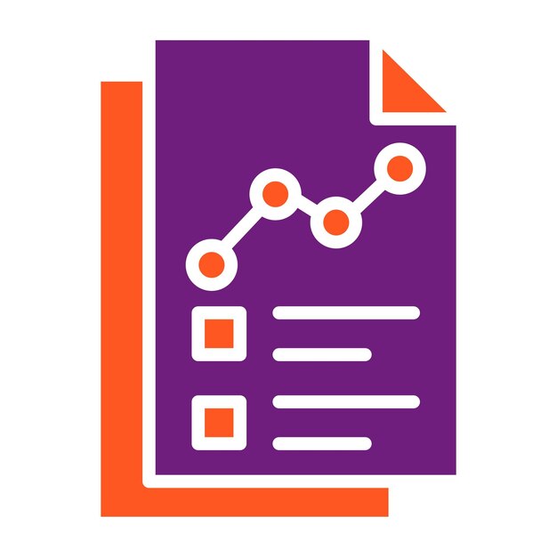 Ilustración del diseño del icono vectorial del informe