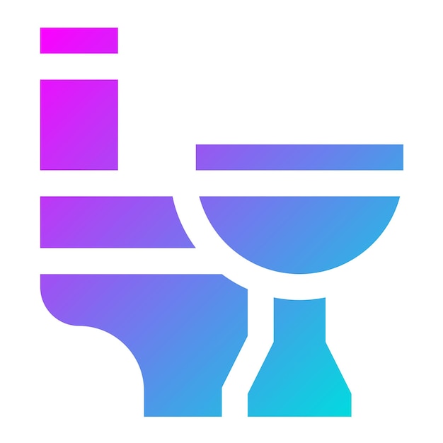 Ilustración del diseño del icono vectorial del inodoro
