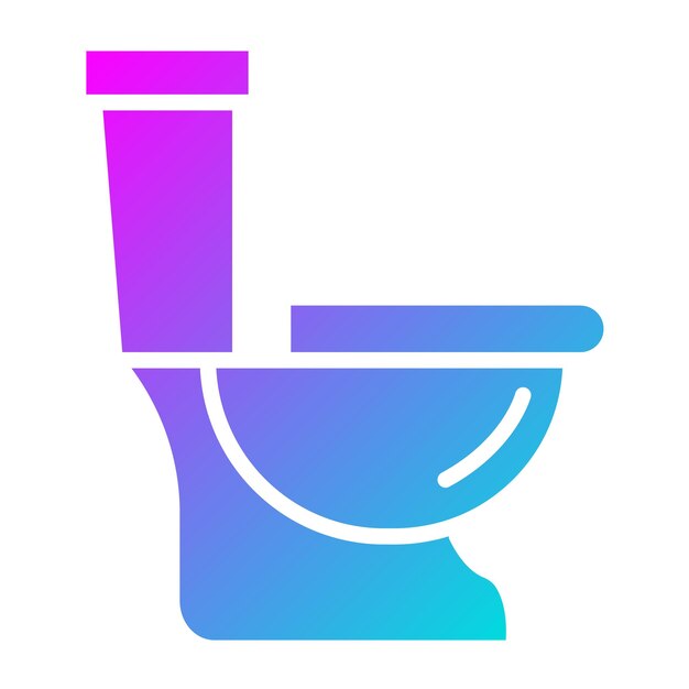 Ilustración del diseño del icono vectorial del inodoro