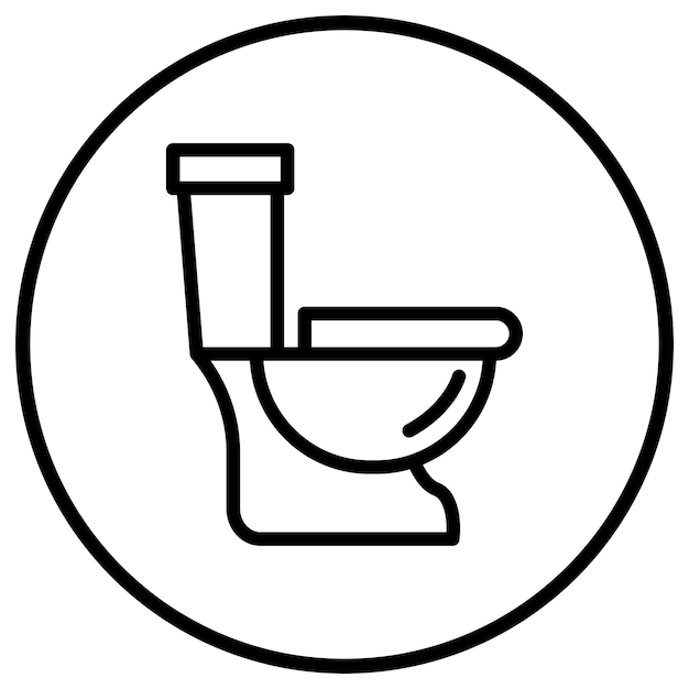 Ilustración del diseño del icono vectorial del inodoro