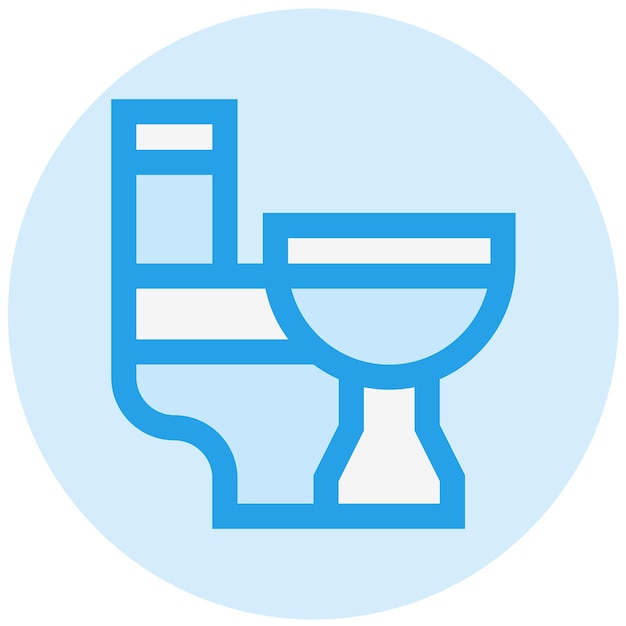 Ilustración del diseño del icono vectorial del inodoro