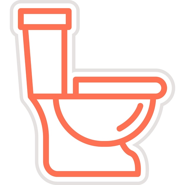 Ilustración del diseño del icono vectorial del inodoro