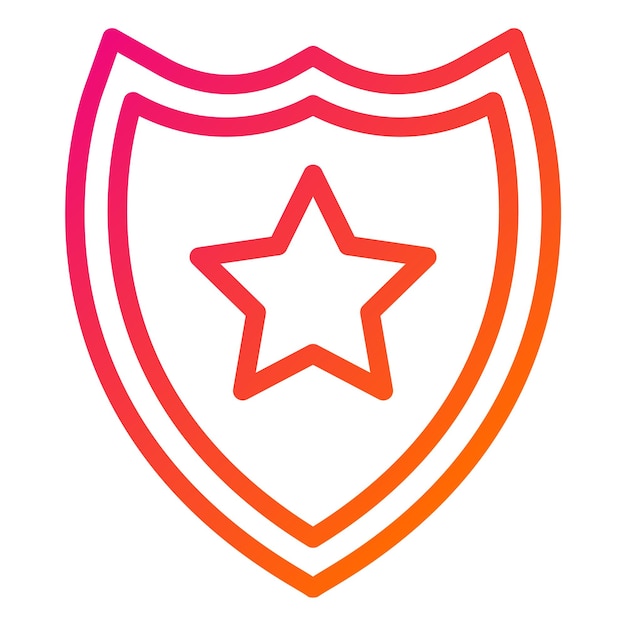Ilustración del diseño del icono vectorial de la insignia de la policía