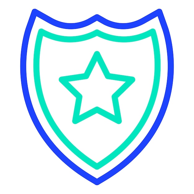 Ilustración del diseño del icono vectorial de la insignia de la policía