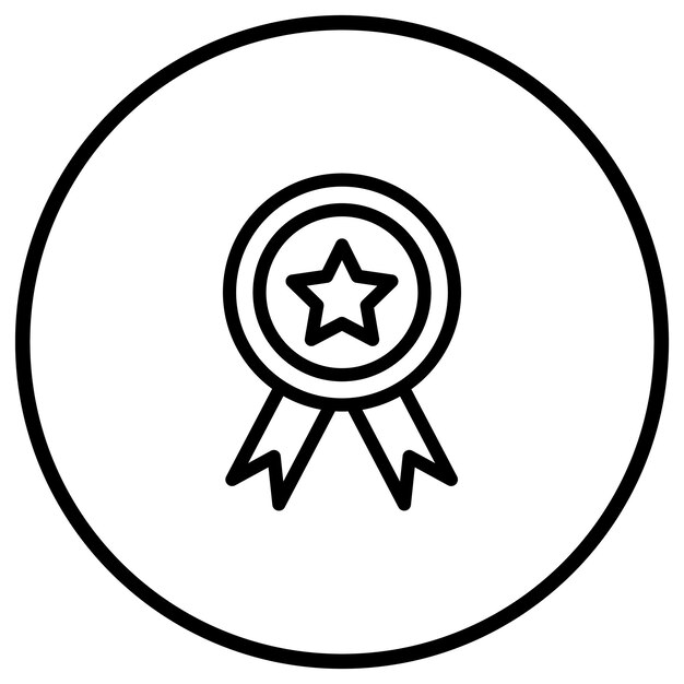 Ilustración del diseño del icono vectorial de la insignia