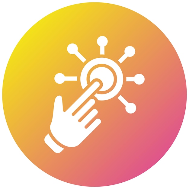 Ilustración del diseño del icono vectorial de interacción
