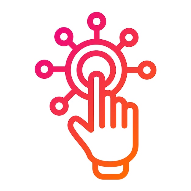 Ilustración del diseño del icono vectorial de interactividad