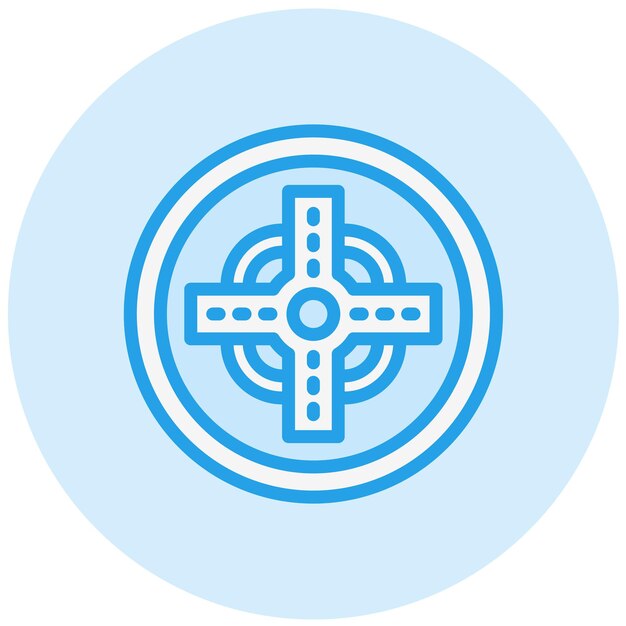 Ilustración del diseño del icono vectorial de la intersección de carreteras