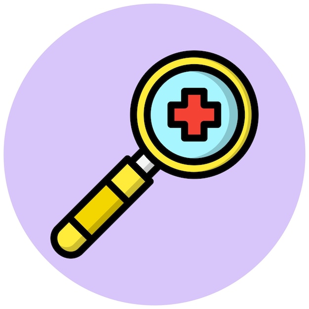 Ilustración del diseño del icono vectorial de investigación